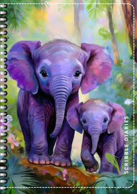 Scribble Thick 200 Pages with Bookmark A4 Notebook Ruled Single Line 200 Pages 60 Pages(Blue)