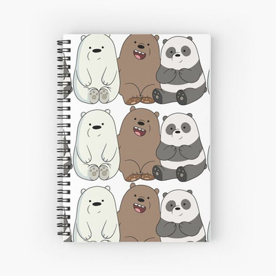 craft maniacs BARE BEARS 2023 COLLECTION A5 Notebook RULED 160 Pages(Multicolor)