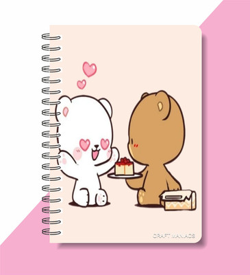 craft maniacs MILK & MOCHA 2023 COLLECTION A5 Notebook RULED 160 Pages(Multicolor)