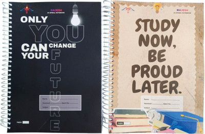 RAJEST STATIONERY Soft Cover Spiral Notebook, Memo Notepads Diary Notebook, 11.7 Inch x 8.3 Inch A4 Notebook Ruled 180 Pages(Multicolor, Pack of 2)