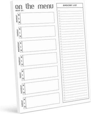 Inkdotpot Meal Planner Regular Planner Unruled 54 Pages(White)