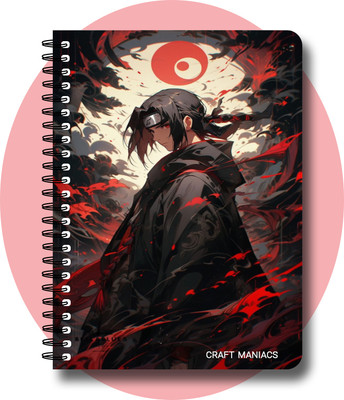 craft maniacs ITACHI UCHIHA DIARY A5 Notebook RULED 120 Pages(Multicolor)
