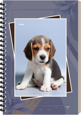 ESCAPER Beagle Puppy Dog Notepad, Travel Diary, Bind Notebook A5 Diary Ruled 160 Pages(Beagle Puppy)