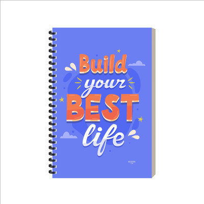 ESCAPER Motivational diary A5 Diary Ruled 160 Pages(Build Your Best Life)