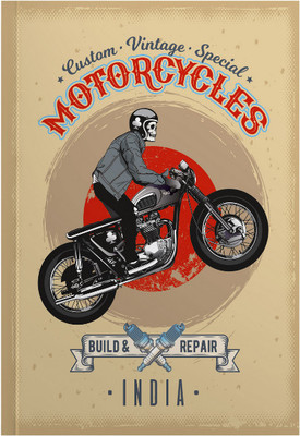 MOTOCUPID Motorcycles A5 Notebook plain 160 Pages(Motorcycle)