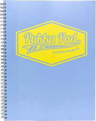 Pukka Pad A4+ Size Long Single Line Jotta Notebook Ruled 200 pages, Micro Perforated, 80gsm Spiral Wiro Bound (Silver Twin Wire) Pastel Blue Polyprop Cover A4 Notebook Ruled 200 Pages(Blue) Pukka Pad A4+ Size Long Single Line Jotta Notebook Ruled 200 pages, Micro Perforated, 80gsm Spiral Wiro Bound (Silver Twin Wire) Pastel Blue Polyprop Cover A4 Notebook Ruled 200 Pages(Blue)