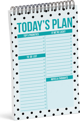 Inkdotpot Spiral Binding Notepad Regular Planner Unruled 50 Pages(Blue)