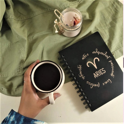 hariom trading and co MDF Handcraft Designer Diary A5 Diary Ruled 160 Pages(Black)