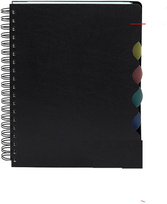 Peeplvalue Spiral Notebook A5 Note Book Ruled 300 Pages(Black)