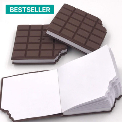 BOLT BEE Cocoa Fragrance Pocket-size Diary Chocolate Shaped Scented Notebook 100 Pages(Chocolate brown, Pack of 2)