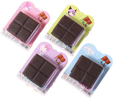 Tlismi Mini Chocolate Shaped Diary for School Kids and Adults Pocket-size Memo Pad Unruled 50 Pages(Brown, Pack of 4)
