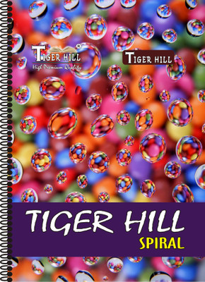 TigerHill A4 SPIRAL NOTE BOOK UNRULED 6 SUBJECT | SOFT AND THICK PAGES | A4 Notebook Unruled 320 Pages(Spiral Unruled, Pack of 8)