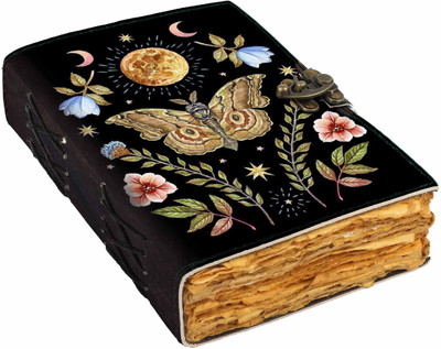 DI-KRAFT Printed Leather Journal Diary With Lock Clasp (size 5*7 inches, 200 pages) A5 Diary Unruled 200 Pages(Multicolor-1)