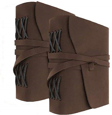 RSN Handcrafted A5 Notebook Unrulled 100 Pages(Light Brown, Pack of 2)