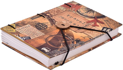 omar craft 1 A4 Diary unruled 200 Pages(Brown)