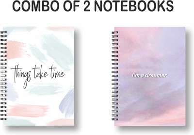 ROT RIX combo of 2 Notebooks A5 Diary ruled 144 Pages(Multicolor, Pack of 2)