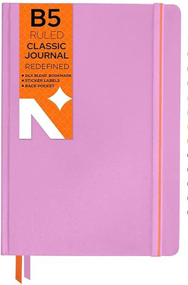 NEORAH - Squared Journal Notebook - 110 GSM - Office Hardcover Notebook - B5 Notebook Single Rule 160 Pages(LAVENDER)