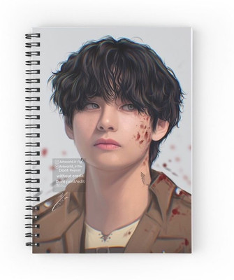 craft maniacs BTS V DIARY A5 Diary RULED 160 Pages(Multicolor)
