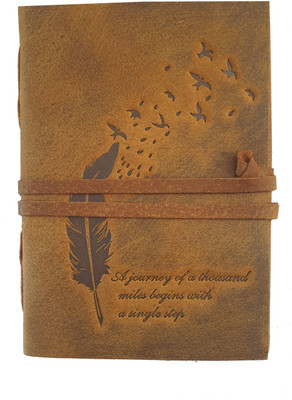 Anshika International personal organizer A5 Diary unruled 100 Pages(Brown)