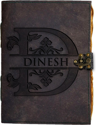 DI-KRAFT Handmade Classic Design Leather-DINESH Printed Diary A5 Diary Unruled 200 Pages(Brown 6)