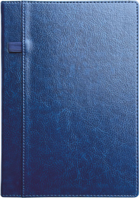 ANUPAM EXEC Notebook College Ruled Notebook 80 Gsm Paper Leather PU Cover Pen Loop A5 Diary for Writing, Planning, Travel Office Use, Handy Journal, Stylish Look Notebook 192 Pages(Blue)
