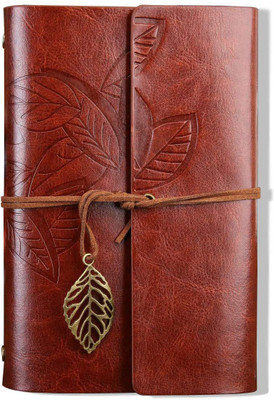 RIANZ Leather Writing Notebook, Vintage Notebook Journal & Art Sketchbook A6 Journal No 100 Pages(Light Brown)