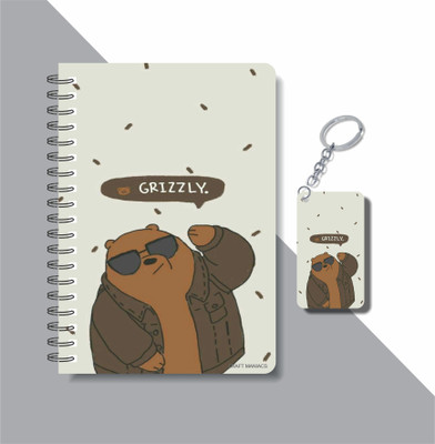 craft maniacs BARE BEARS 2023 COLLECTION A5 Notebook RULED 160 Pages(Multicolor)