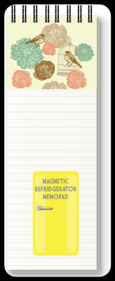 Nourish Magnetic Memo Pad_DRY Regular Memo Pad RULED 50 Pages(BIRDS)