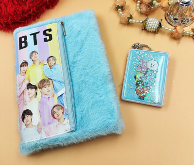 Paper Bear BTS A4 Diary ruled 70 Pages(Light Blue, Pack of 2)