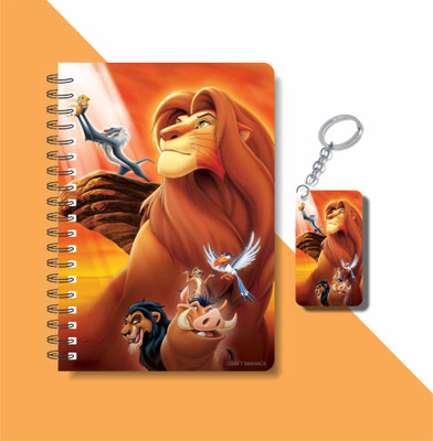 craft maniacs LION KING 2023 NOTEBOOK COLLECTION A5 Notebook RULED 160 Pages(Yellow)