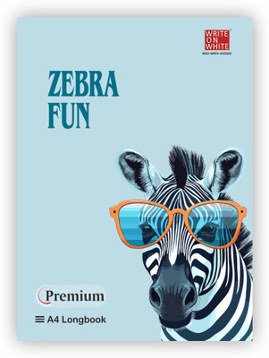 WRITE ON WHITE PREMIUM PAPER (PACK OF 2) A4 Notebook Rulled 200 Pages(SKY BLUE)