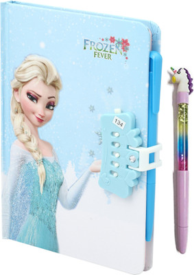 TECHNOCHITRA Number Lock Password Diary A5 Notebook Single 80 Pages(Blue)