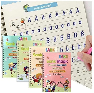 O'Kiddi Magic Sank Book Mini Notebook No 30 Pages(Multicolor, Pack of 4)