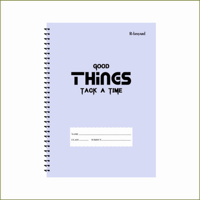 RLanyard Spiral A4 Notebook unruled/plain, Notebook for Students 200 Pages(Light purple)