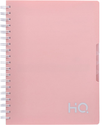 NAVNEET HQ Five Subject Book B5 Notebook Single Ruled 300 Pages(Salmon Pink)
