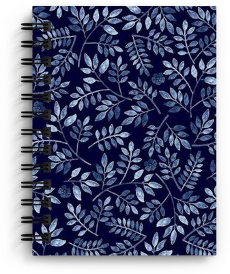 DI-KRAFT Handcrafted Cardbord Diary A5 Diary Unruled 160 Pages(Blue)