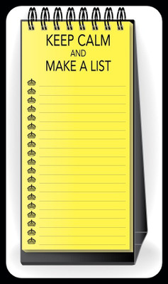 Nourish Desktop Standing Keep Calm and Make a List Yellow_DRY Regular Planner/Organizer Ruled 50 Pages(Yellow)