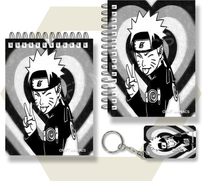 craft maniacs 2025 ANIME NOTEBOOKS A6 Diary UNRULED 100 Pages(Black)