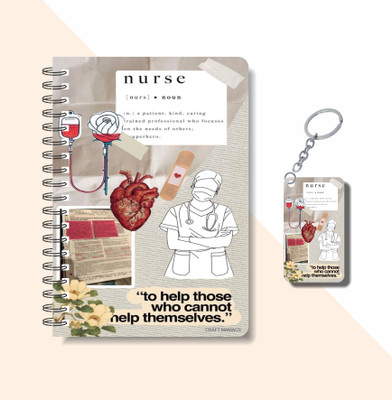 craft maniacs 2023 DOCTOR DIARY + KEYCHAIN A5 Notebook RULED 160 Pages(Multicolor)