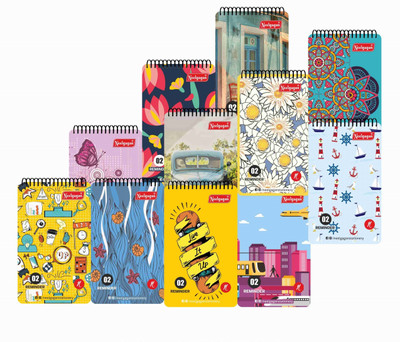 NEELGAGAN Spiral Note Book No. 2 Writing Note book Pocket Size P-25 (7.0 cm x 11.0 cm) Assorted Notebook Ruled 80 Pages(Multicolr, Pack of 25)