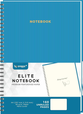 Pragya Elite Collection | Journal Notebook | (19x27 CM) | 90 GSM B5 Notebook Unruled | Plain 160 Pages(Multicolor, Pack of 2)