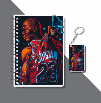 craft maniacs 2023 JORDAN DIARY + KEYCHAIN A5 Notebook RULED 160 Pages(Multicolor)