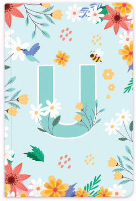 Diarymart Initial Letter Premium Soft Bound Notebook Diary for Girls I Journal Notebook I B6 Diary Ruled 160 Pages(Initial U)