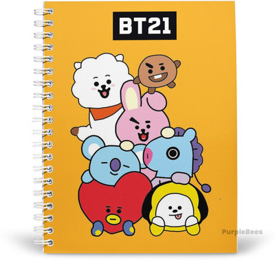 PurpleBees BTS Special Diary A5 Diary Unruled 160 Pages(Multicolor)