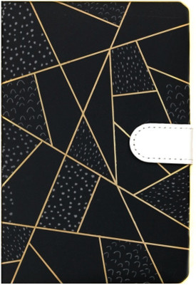 The Procure Store Abstract A5 Notebook Ruled 112 Pages(Black)