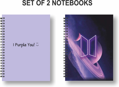 Papco BTS PACK OF 2 NOTEBOOKS A5 Diary Ruled 144 Pages(Multicolor, Pack of 2)