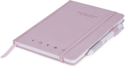 CUIR ALLY DexterSmart Notebook Erasable and Reusable A5 Notebook Ruled 100 Pages(Pink)