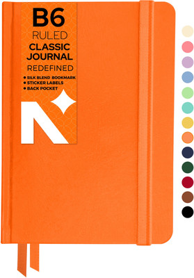 NEORAH - Ruled Journal Notebook - 110 GSM - Office Hardcover Notebook - B6 Notebook Single Ruled 160 Pages(Orange)