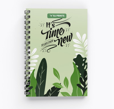 RJPrint Nature Art A5 Notebook Unruled 200 Pages(Green)