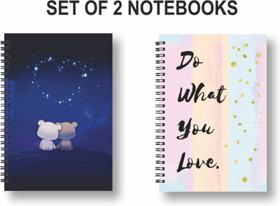 ROT RIX combo of 2 Notebooks A5 Diary Ruled 144 Pages(Multicolor, Pack of 2)